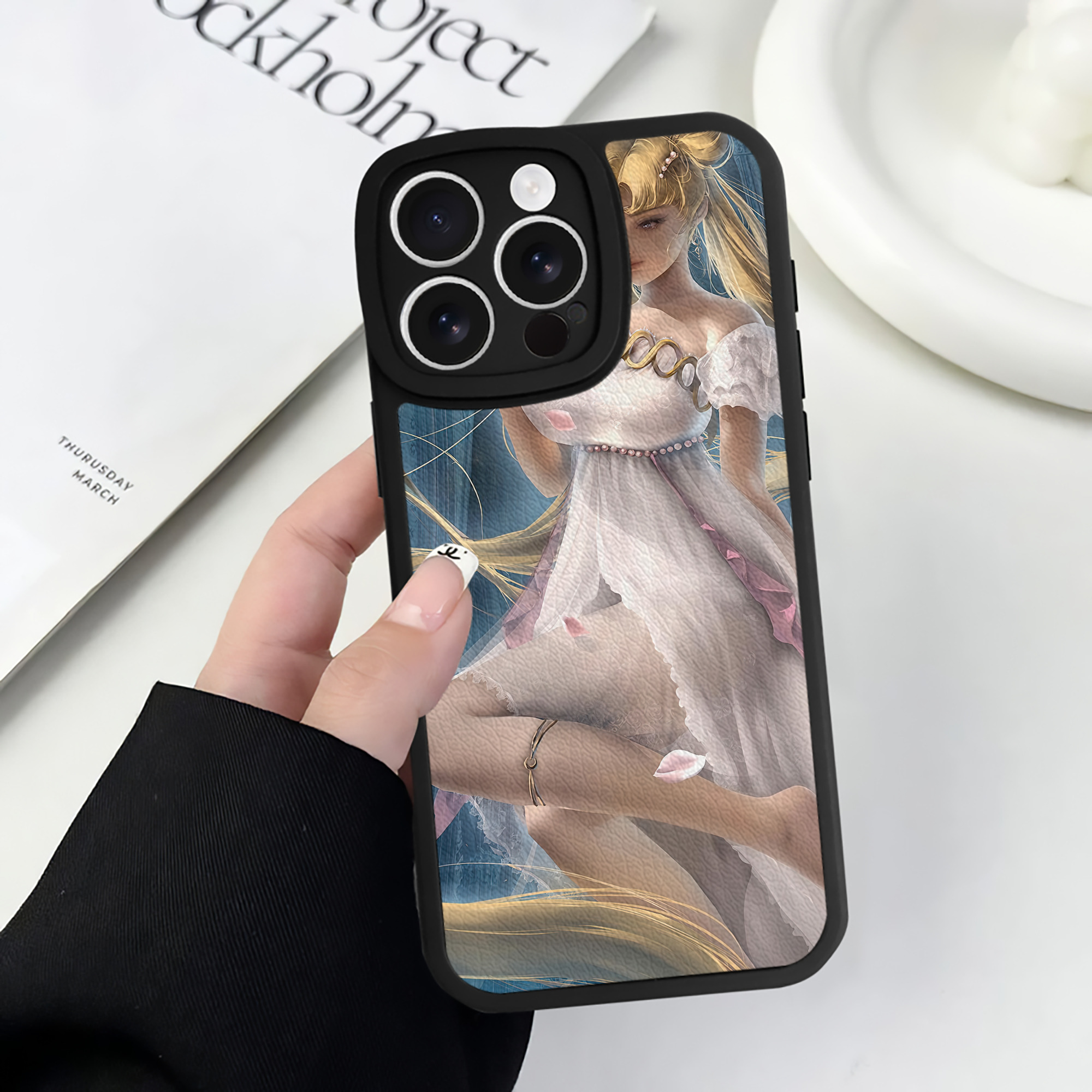 （画像用） 美少女戦士セーラームーン Sailor Moon 【iPhone 16シリーズ対応】シリコンスマホケース（レザー調） 材質：シリコン
